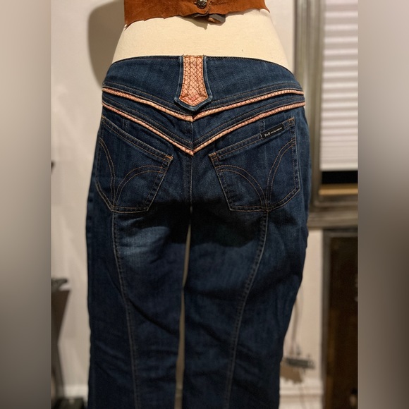 D&G Jeans Dolce Gabbana Low Rider Hip Hugging Blue Jeansdg Italia